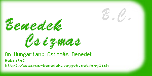 benedek csizmas business card